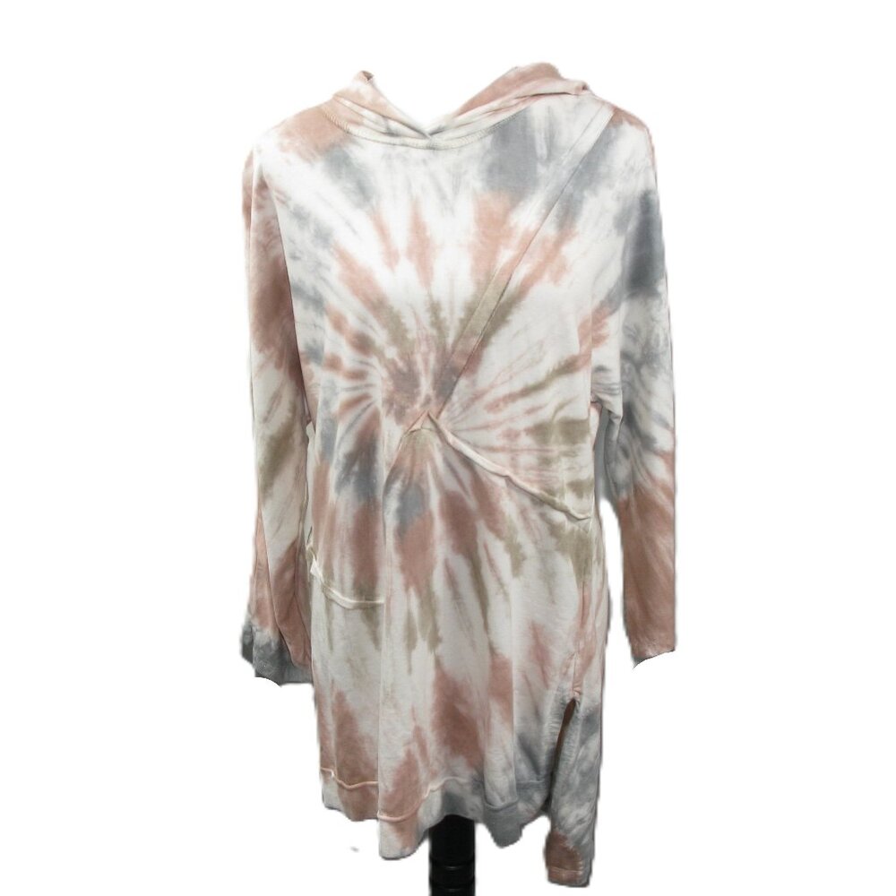 Kaktus Pastel Hooded Long Knit Tunic Size Medium